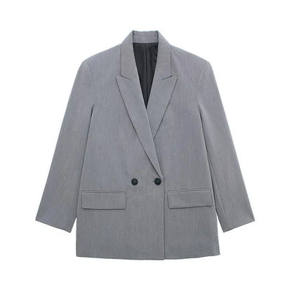 Elegant Women's Blazer Long-Sleeved Textured