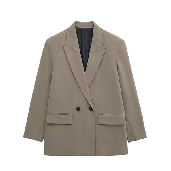 Eleganter Damenblazer Langärmlig Strukturiert - IdealeKleiden