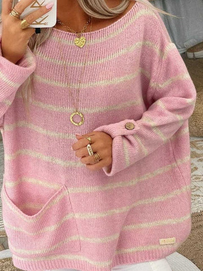 Stylish Striped Sweater Modern Women