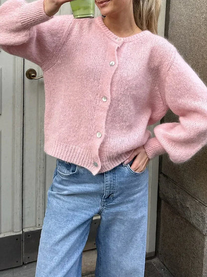 Y2K Cardigan Jacket Soft Knit Casual