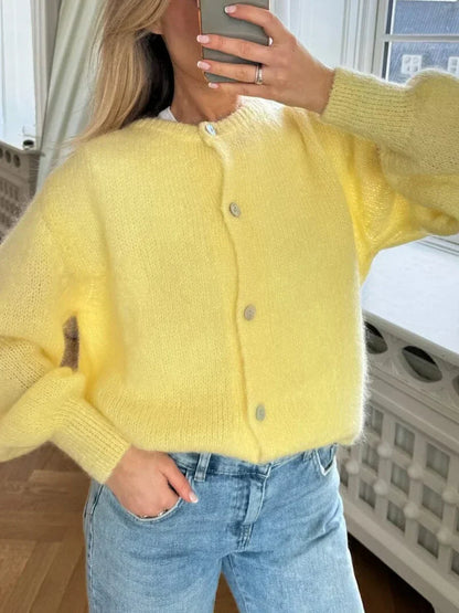 Y2K Cardigan Jacket Soft Knit Casual