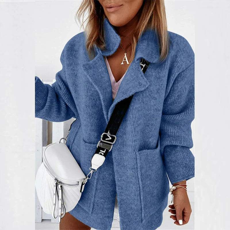 Fashionable women's jacket with a shawl collar