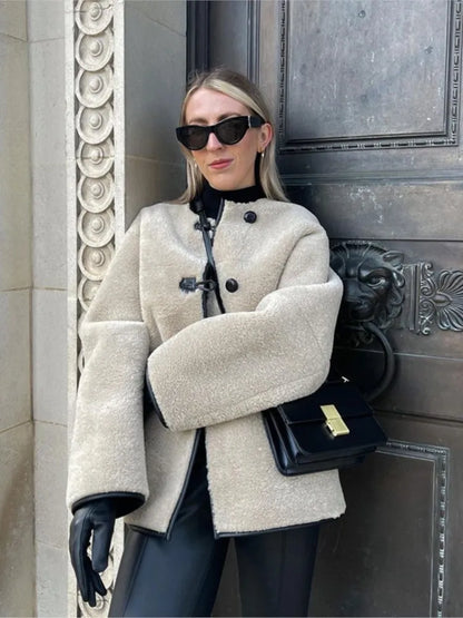 Women's Shearling Coat Oversized Warm & Soft