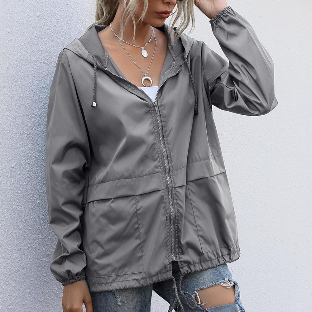 Wasserdichte Sommerjacke Kapuze Sportlich - IdealeKleiden