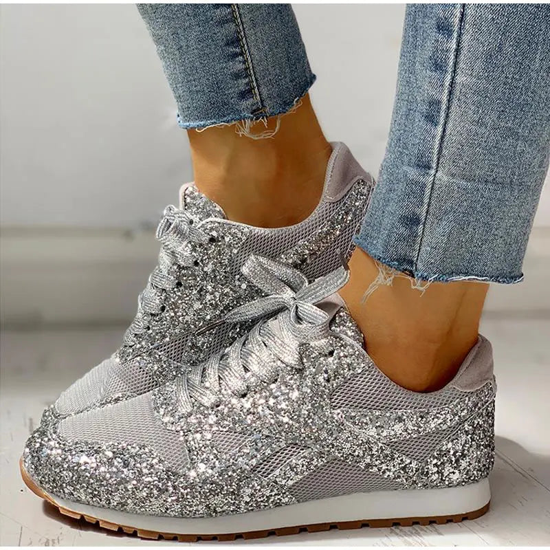 Glitzer Sportschuhe Damen mit Pailletten - IdealeKleiden