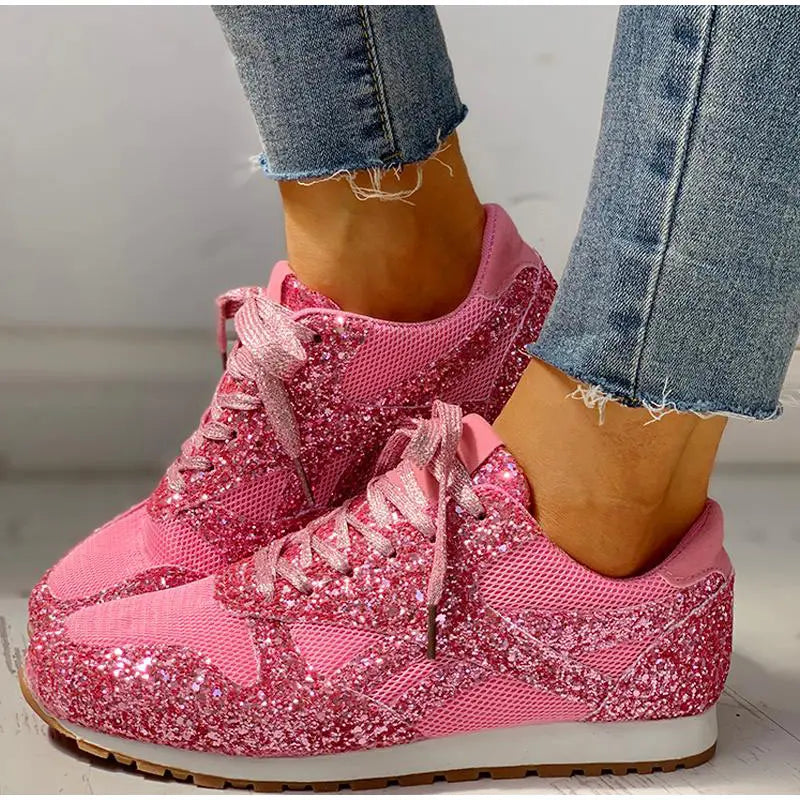 Women's Glitter Sequin Trainers
