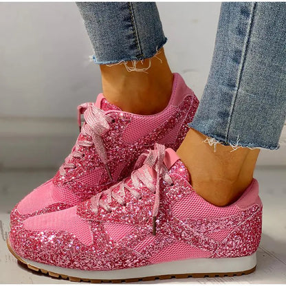 Women's Glitter Sequin Trainers