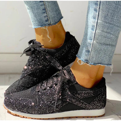 Women's Glitter Sequin Trainers