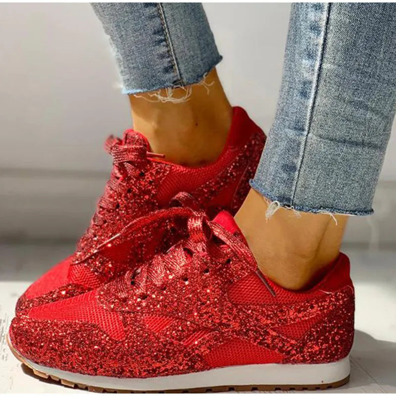 Women's Glitter Sequin Trainers