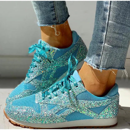 Women's Glitter Sequin Trainers
