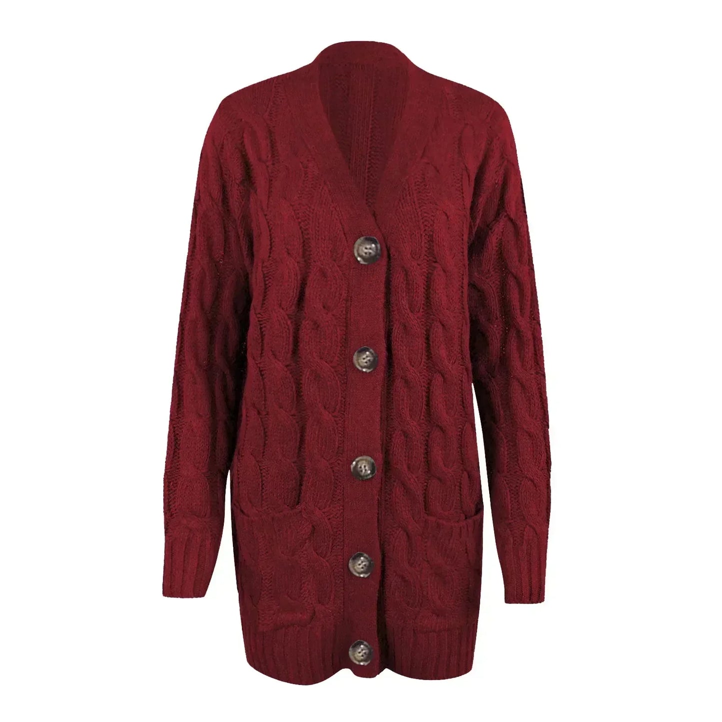 Women's Knitted Long Wool Vest for Autumn