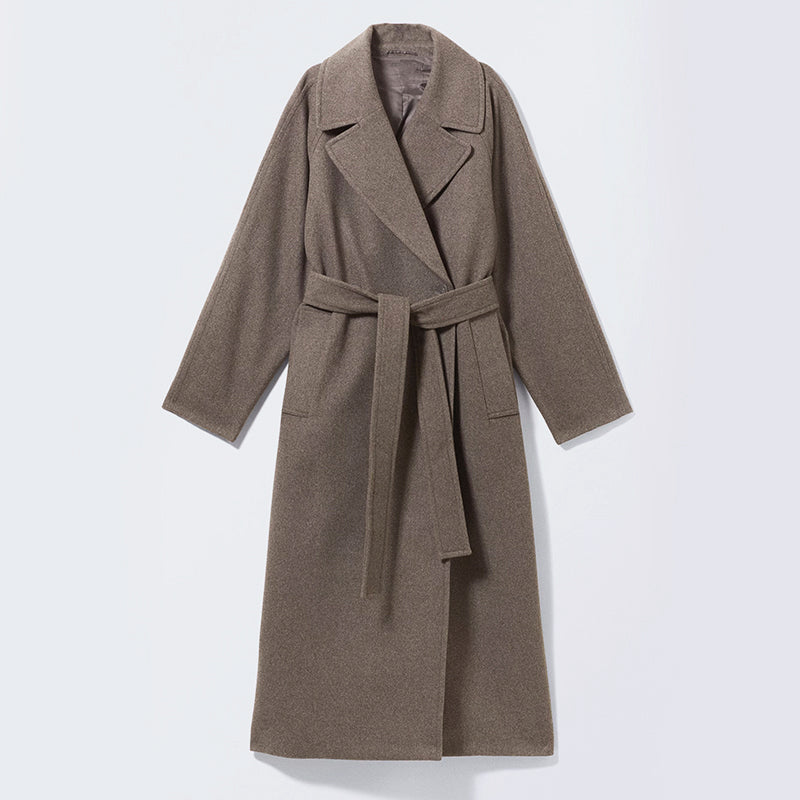 Elegant Women's Long Wool Blend Coat