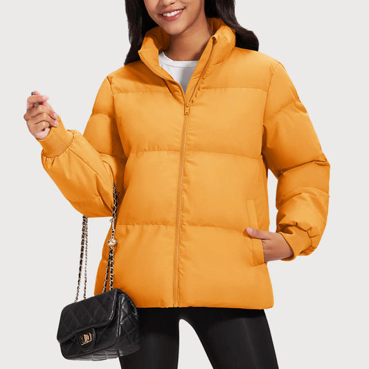 Warmes Winterkleid Damen Pufferjacke Daunenfüllung - IdealeKleiden