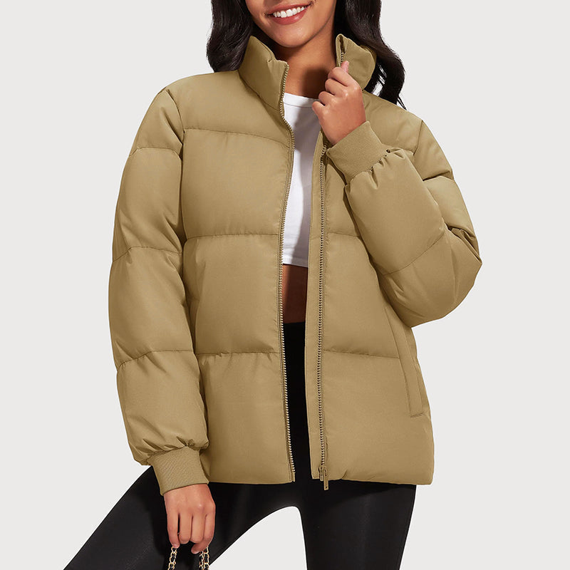 Warmes Winterkleid Damen Pufferjacke Daunenfüllung