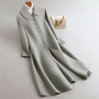 Eleganter A-Linie Mantel Runder Kragen