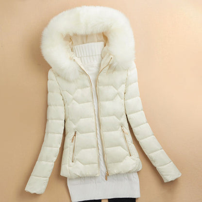 Winter Pufferjacke Fellkapuze Damen