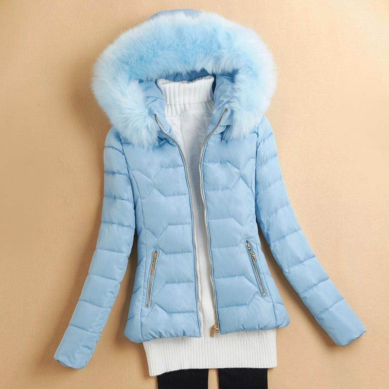 Winter Pufferjacke Fellkapuze Damen