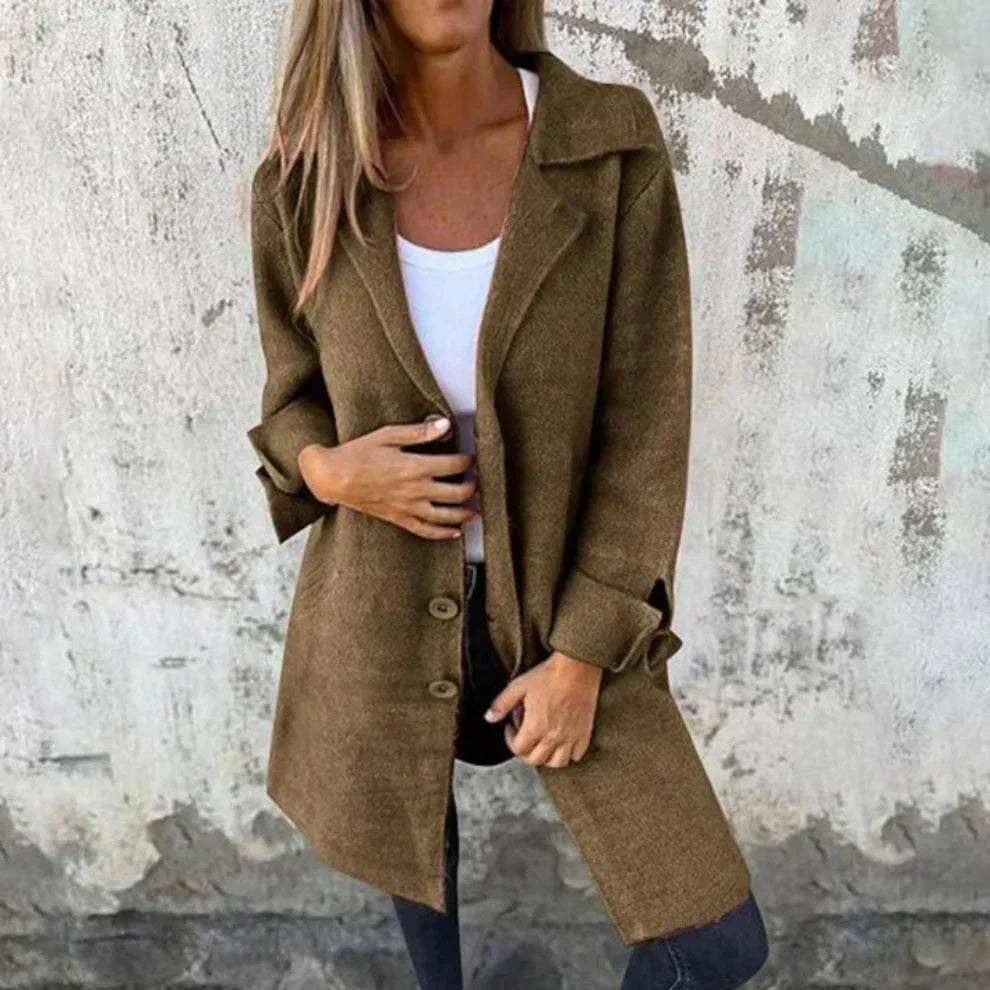 Classic Women's Long Elegant Wool Coat