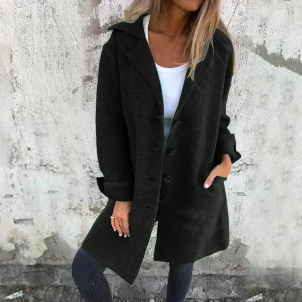 Classic Women's Long Elegant Wool Coat