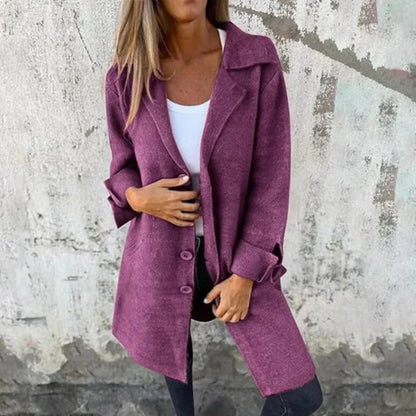 Classic Women's Long Elegant Wool Coat