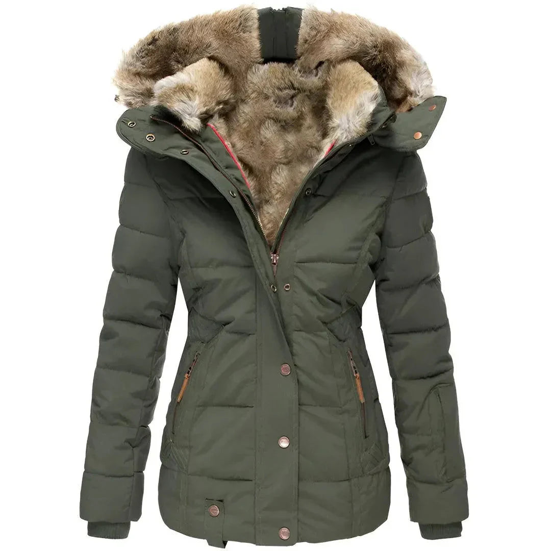 Fashion Faux Fur Jacket Hooded Coat Women