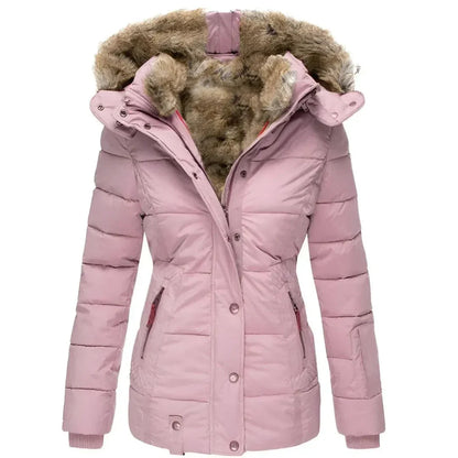 Fashion Faux Fur Jacket Hooded Coat Women