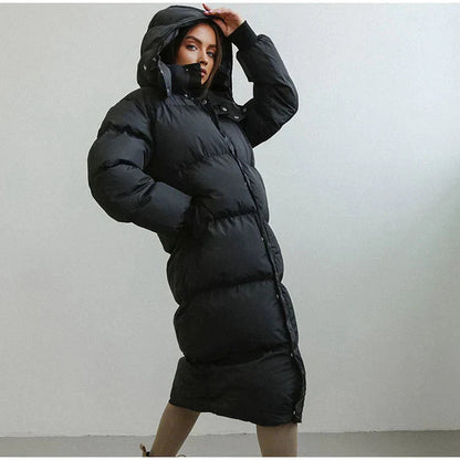 Women's Large Transitional Puffer Coat with Hood