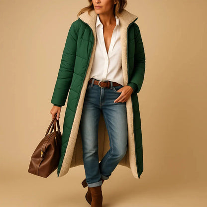 Long Puffer Coat Quilted Jacket for Women