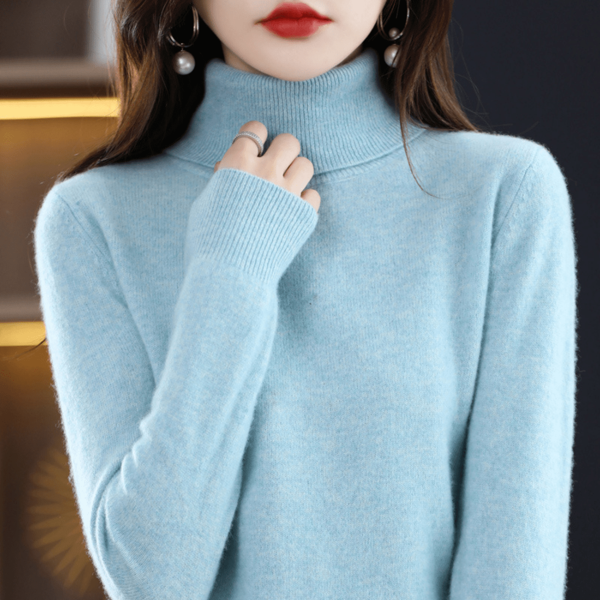 Women's Classic Warm Turtleneck Sweater