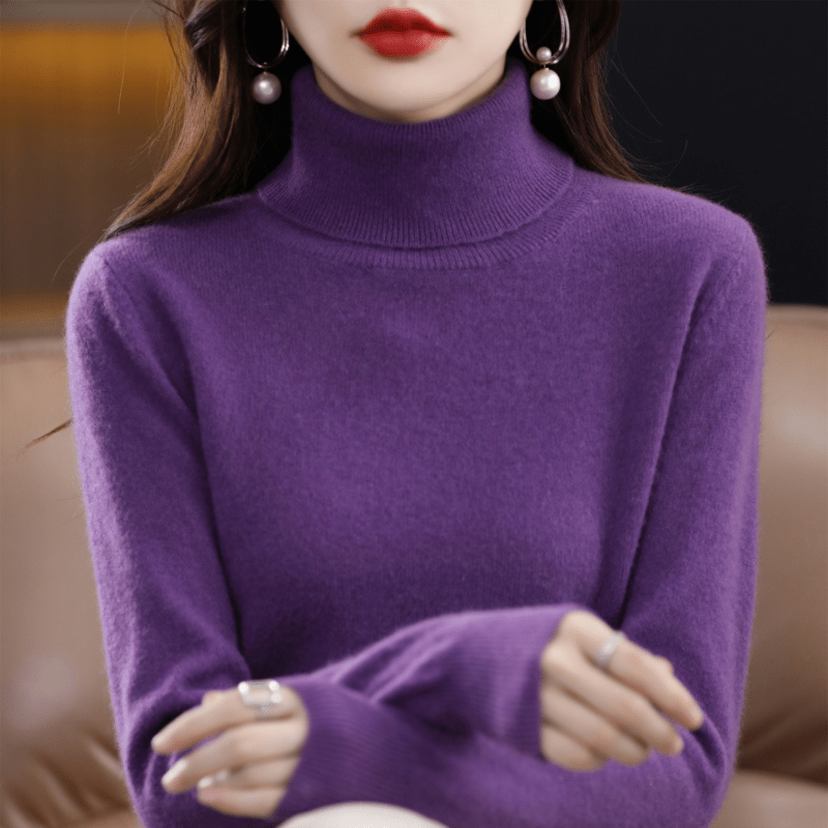 Women's Classic Warm Turtleneck Sweater