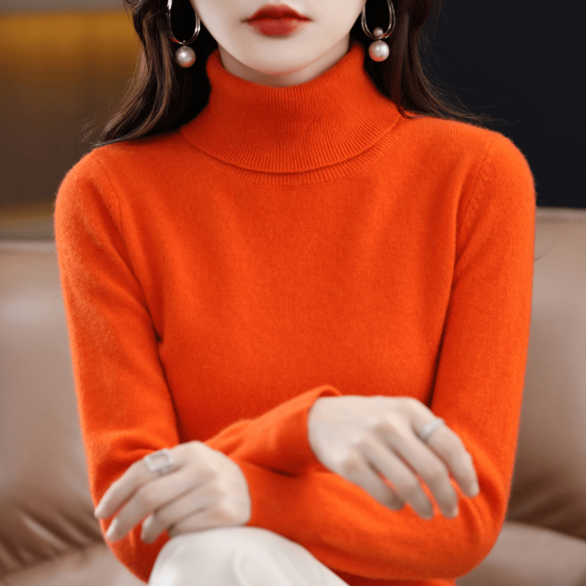 Women's Classic Warm Turtleneck Sweater