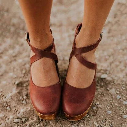 Women's Wedge Ankle Strap Shoes