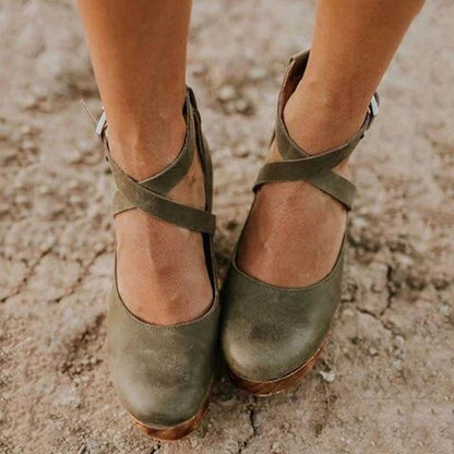 Women's Wedge Ankle Strap Shoes