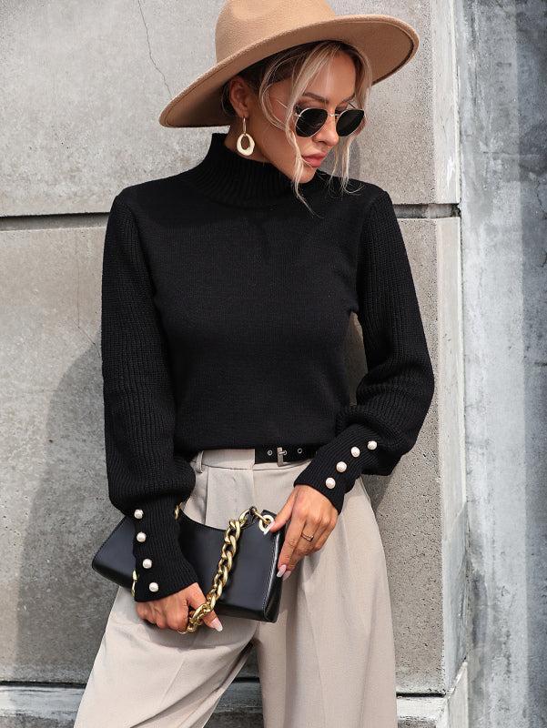 Women's Turtleneck Sweaters Autumn Knit Fashion