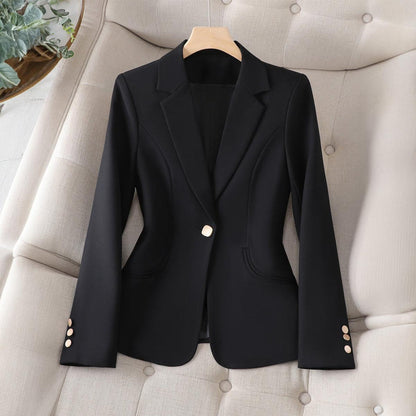 Women's Business Jacket Figure-Hugging Elegant Black