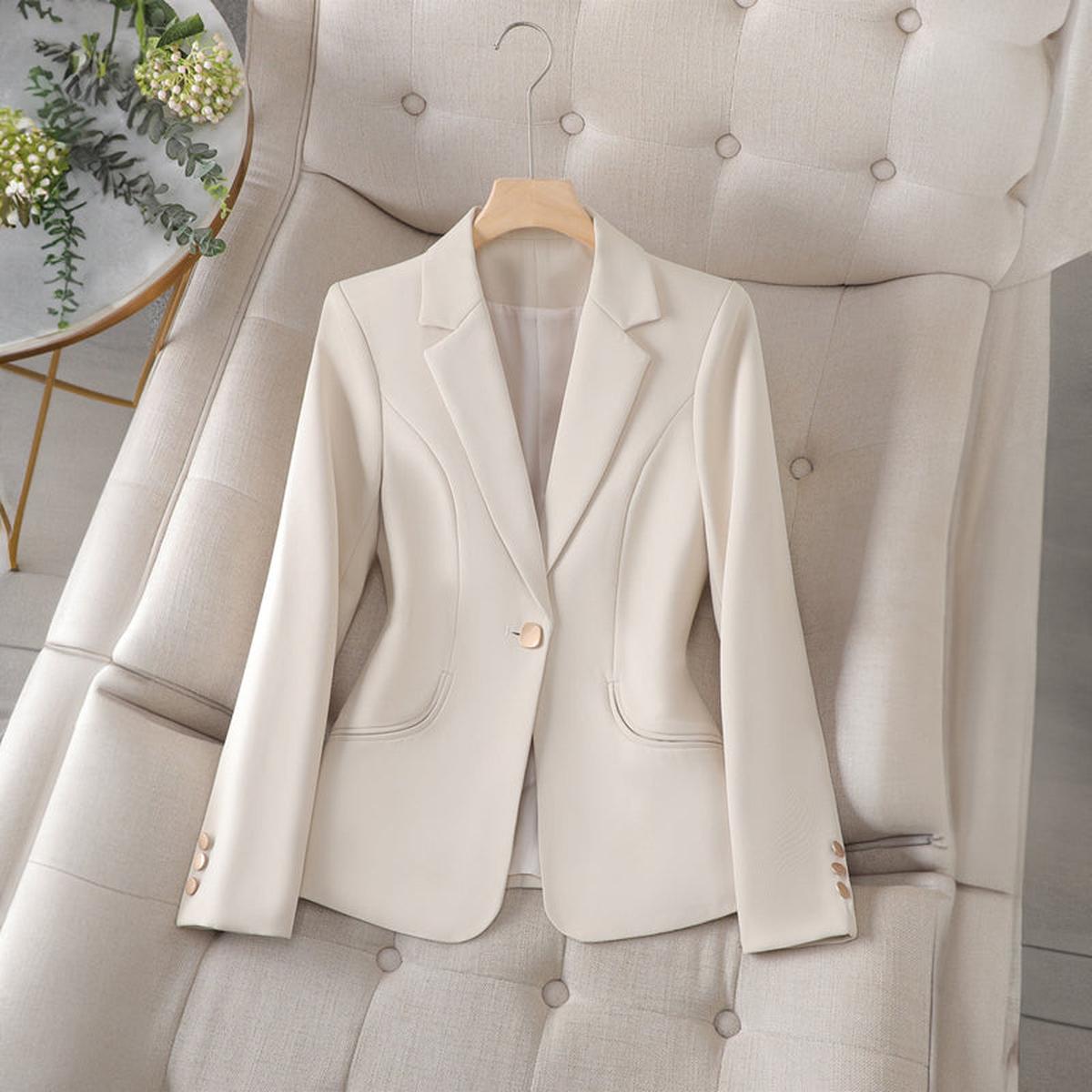 Women's Business Jacket Figure-Hugging Elegant Black