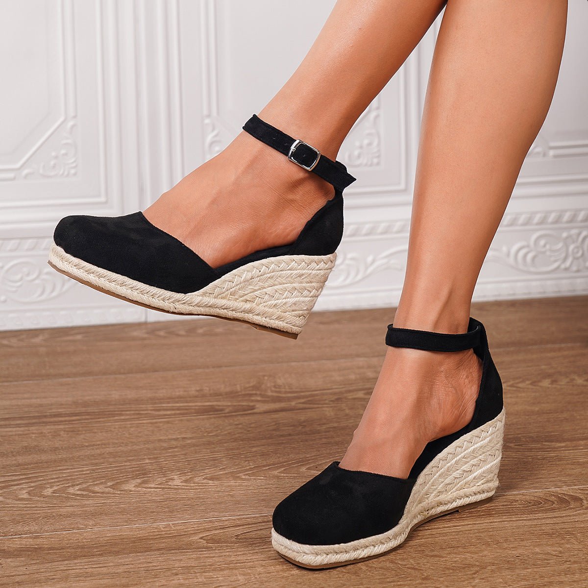 Women's Wedge Sandals With Ankle Buckle Comfortable