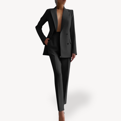Elegantes Damen-Anzug-Set mit Langblazer Maßanfertigung - IdealeKleiden