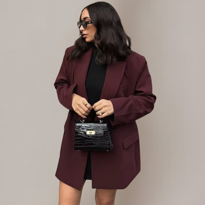 Elegant Burgundy Blazer for Women