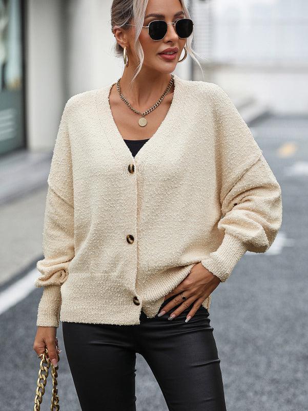 Women's Cardigan Autumn Knit V-Neck