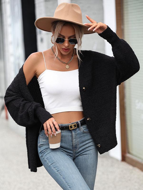 Women's Cardigan Autumn Knit V-Neck