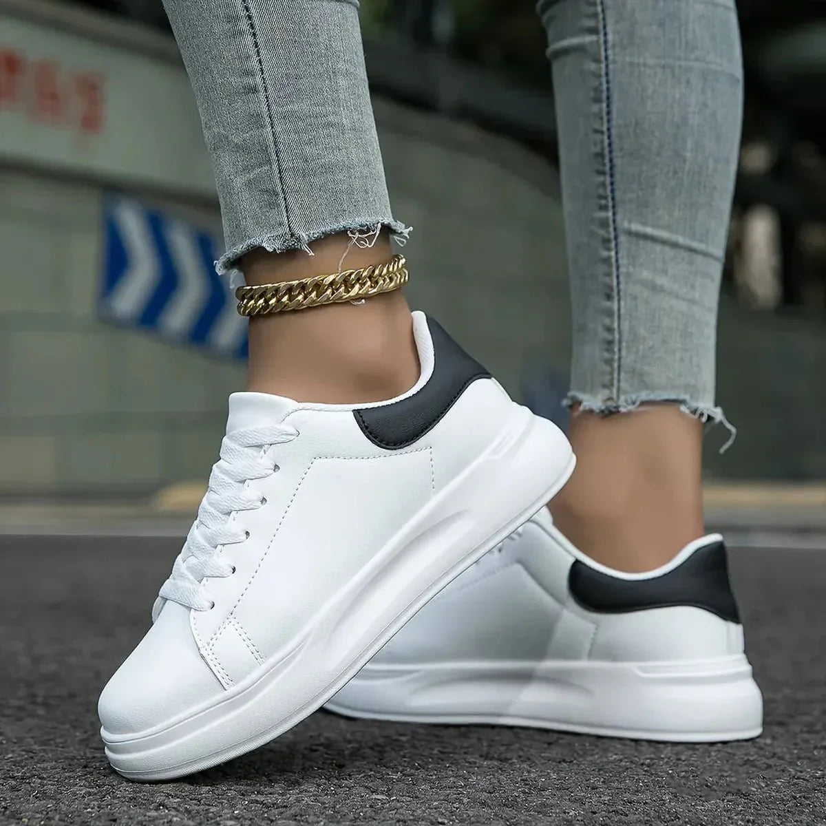 Doris Damen Stylish Sneaker Sportlich Chic