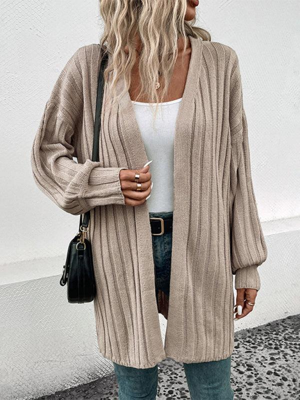 Damen Cardigan Herbst Soft Offen - IdealeKleiden