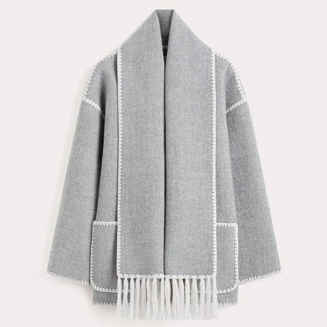 Elegante Oversized-Jacke mit Schalkragen