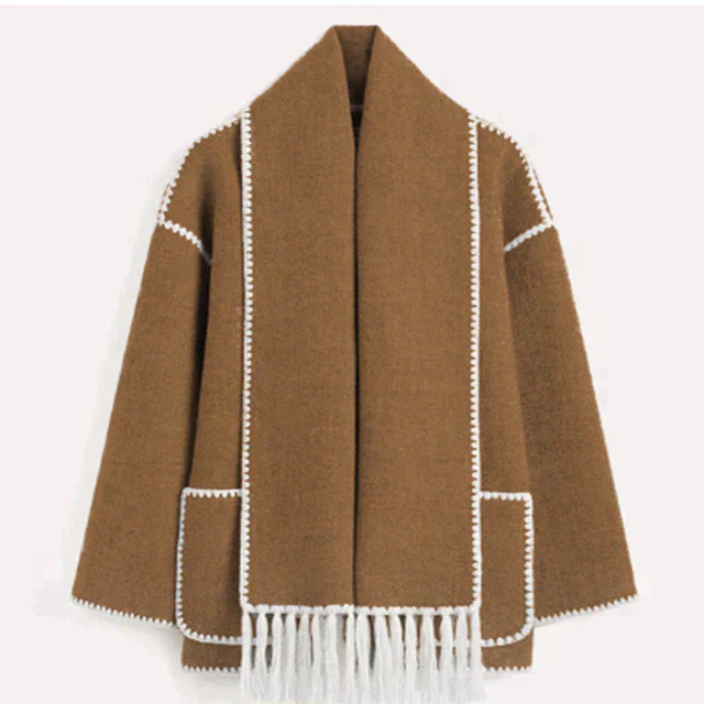 Übergroße Damenjacke mit Schalkragen Elegantes Design
