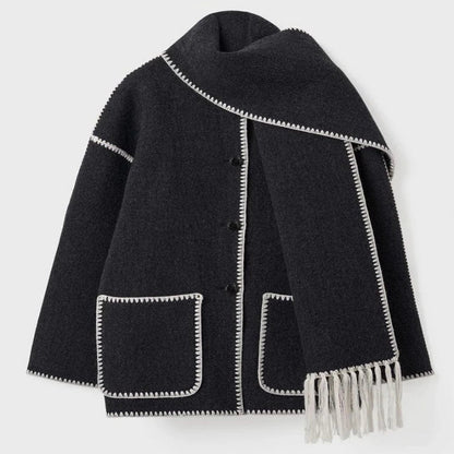 Übergroße Damenjacke mit Schalkragen Elegantes Design