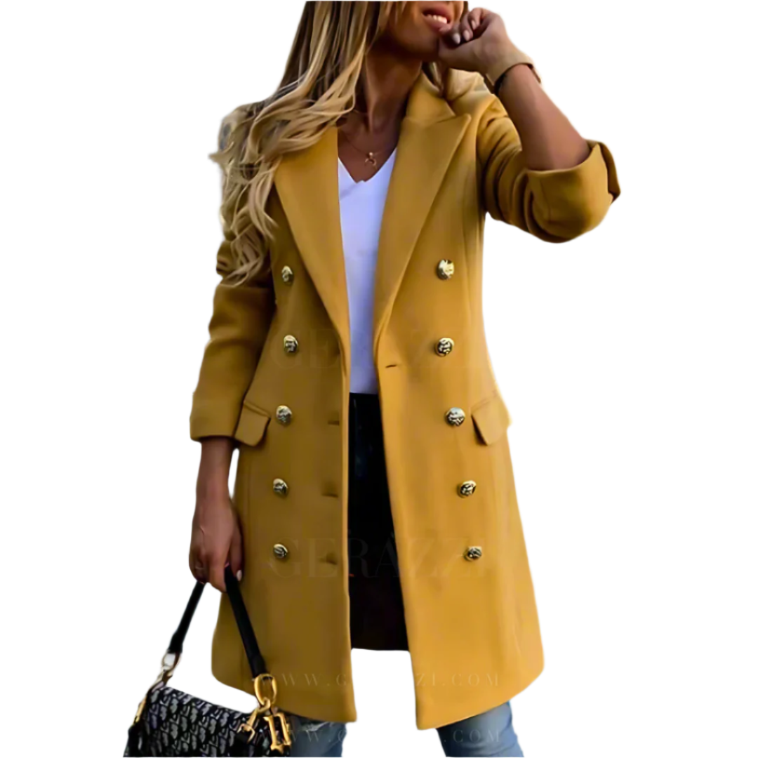 Elegant Women's Jacket Slim Fit Double Button