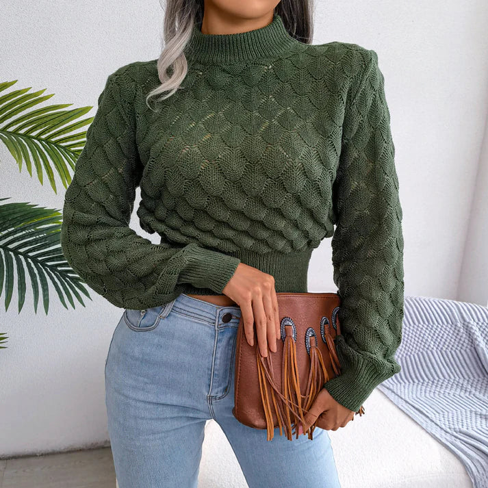 Women's Soft Knit Turtleneck Top Elegance