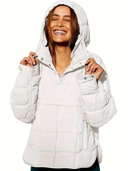 Hooded Coat Women Warm Modern Stylish