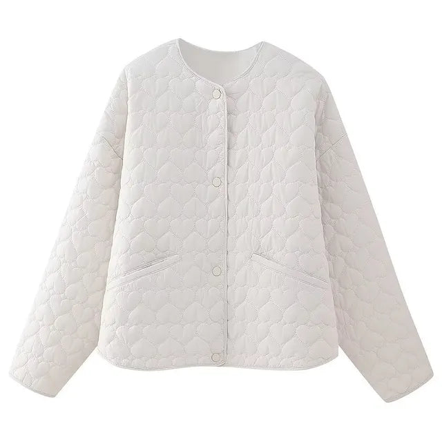 Lined Women's Jacket Heart Pattern